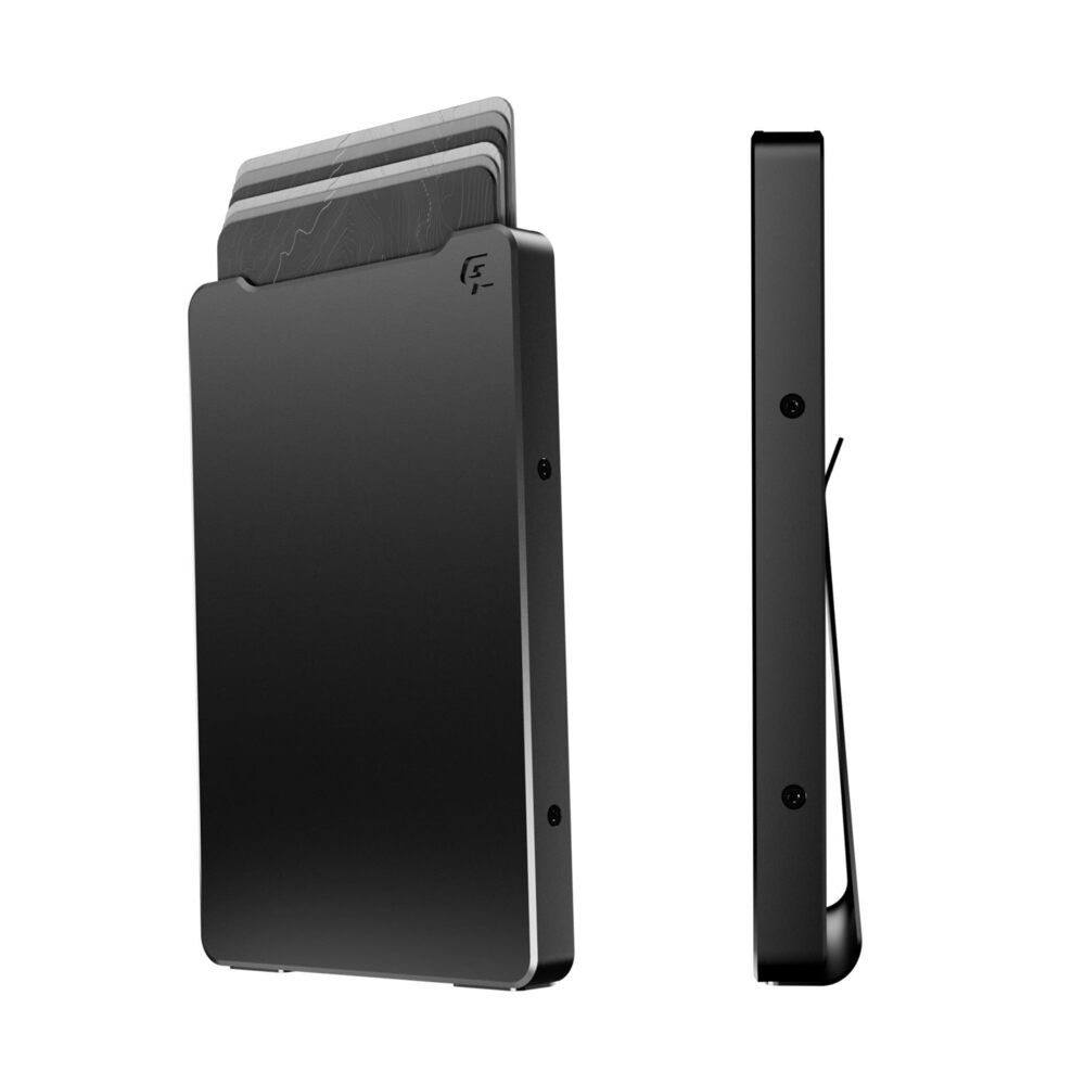 2960 Magnetic Thumb Swipe Wallet Midnight Black with Money Clip